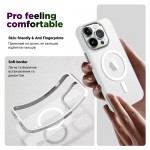 Чехол накладка Armorstandart TPU Unit MagSafe для Apple iPhone 15 Plus Matte Clear Silver (ARM69351)