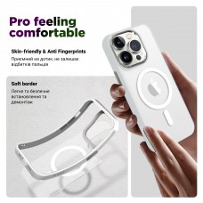 Чехол накладка Armorstandart TPU Unit MagSafe для Apple iPhone 15 Plus Matte Clear Silver (ARM69351)