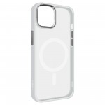 Чехол накладка Armorstandart TPU Unit MagSafe для Apple iPhone 15 Plus Matte Clear Silver (ARM69351)