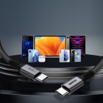 Кабель ArmorStandart Type-C-Type-C PD 100W 5A Aluminum Alloy 1m Black/Gray (ARM69370)