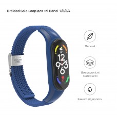 Ремешок Nylon ArmorStandart Braided Solo Loop для Xiaomi Mi Band 7/6/5/4 Blue (ARM69903)