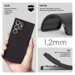 Чехол накладка TPU Armorstandart Matte Slim Fit для Samsung S24 Ultra Camera cover Black (ARM72478)