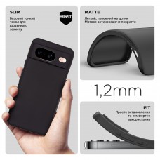 Чехол накладка TPU Armorstandart Matte Slim Fit для Google Pixel 8 Camera cover Black (ARM72965)