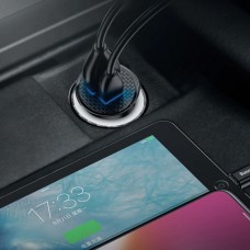 АЗУ Baseus Circular Plastic A+A 2USB 30W 5A Dual (QC 3.0,SCP,AFC) Black (CCALL-YD01)