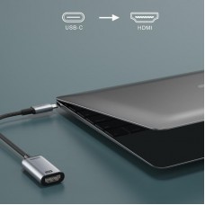 Кабель Cabletime Type-C-HDMI 0.15m v1.4 4K 30HZ (CP11A) Silver