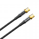 Кабель ColorWay Type-C-Type-C (transparent head) PD Fast Charging 5А 100W 1.2m Black (CW-CBPDCC053-BK)