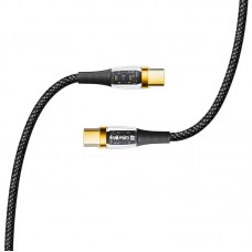 Кабель ColorWay Type-C-Type-C (transparent head) PD Fast Charging 5А 100W 1.2m Black (CW-CBPDCC053-BK)