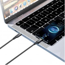 Кабель ColorWay Type-C-Type-C (transparent head) PD Fast Charging 5А 100W 1.2m Black (CW-CBPDCC053-BK)