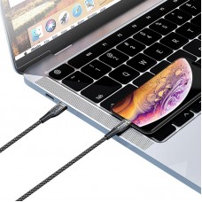 Кабель ColorWay Type-C-Lightning transparent head PD Fast Charging 27W 3А 1.2m Black (CW-CBPDCL057-BK)