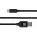 Кабель REAL-EL Premium Fabric USB-Type-C 2m 3A Black (EL123500047)