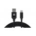 Кабель REAL-EL Premium Fabric USB-Type-C 2m 3A Black (EL123500047)