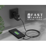 Кабель REAL-EL Premium Leather USB-Type-C 1m 3A Black (EL123500049)