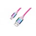 Кабель REAL-EL Premium Rainbow USB-Type-C 3A 1m (EL123500050)