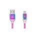 Кабель REAL-EL Premium Rainbow USB-Type-C 3A 1m (EL123500050)