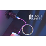 Кабель REAL-EL Premium Rainbow USB-Type-C 3A 1m (EL123500050)