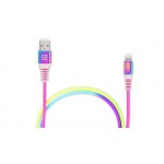 Кабель REAL-EL Rainbow USB-Lightning 1m 2.4A (EL123500051)