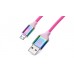 Кабель REAL-EL Premium Rainbow USB-microUSB 1m (EL123500052)