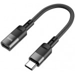 Адаптер Hoco U107 Type-C-Lightning (M/F) 0.1m Black (U107CLB)